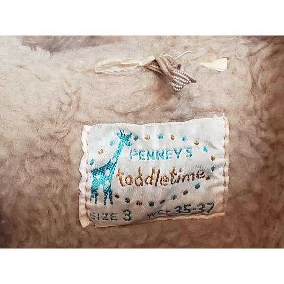Vintage Penneys Toddlertime Coat Brown Floral - Picture 2 of 7